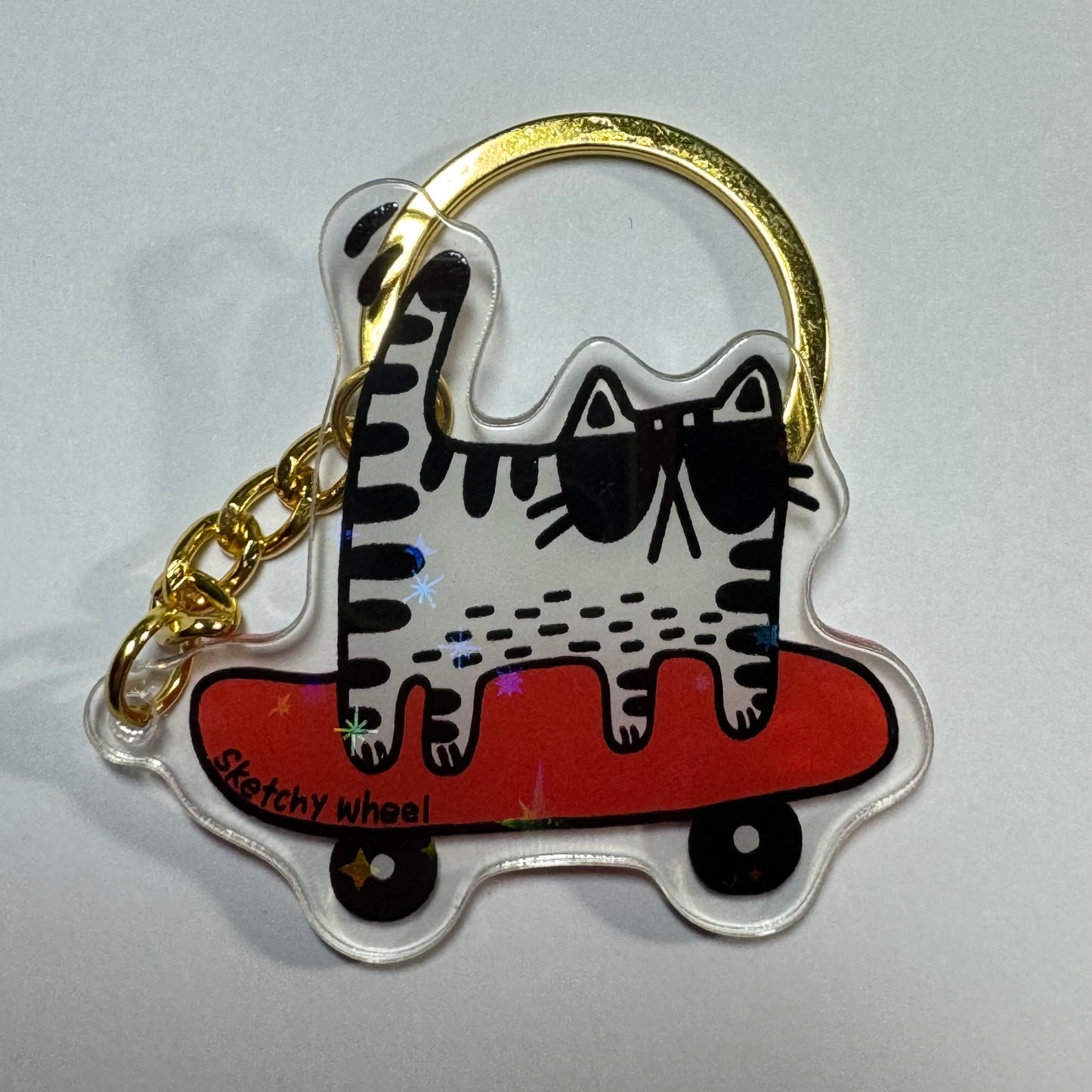 Cat Sticker - Cat On A Skateboard