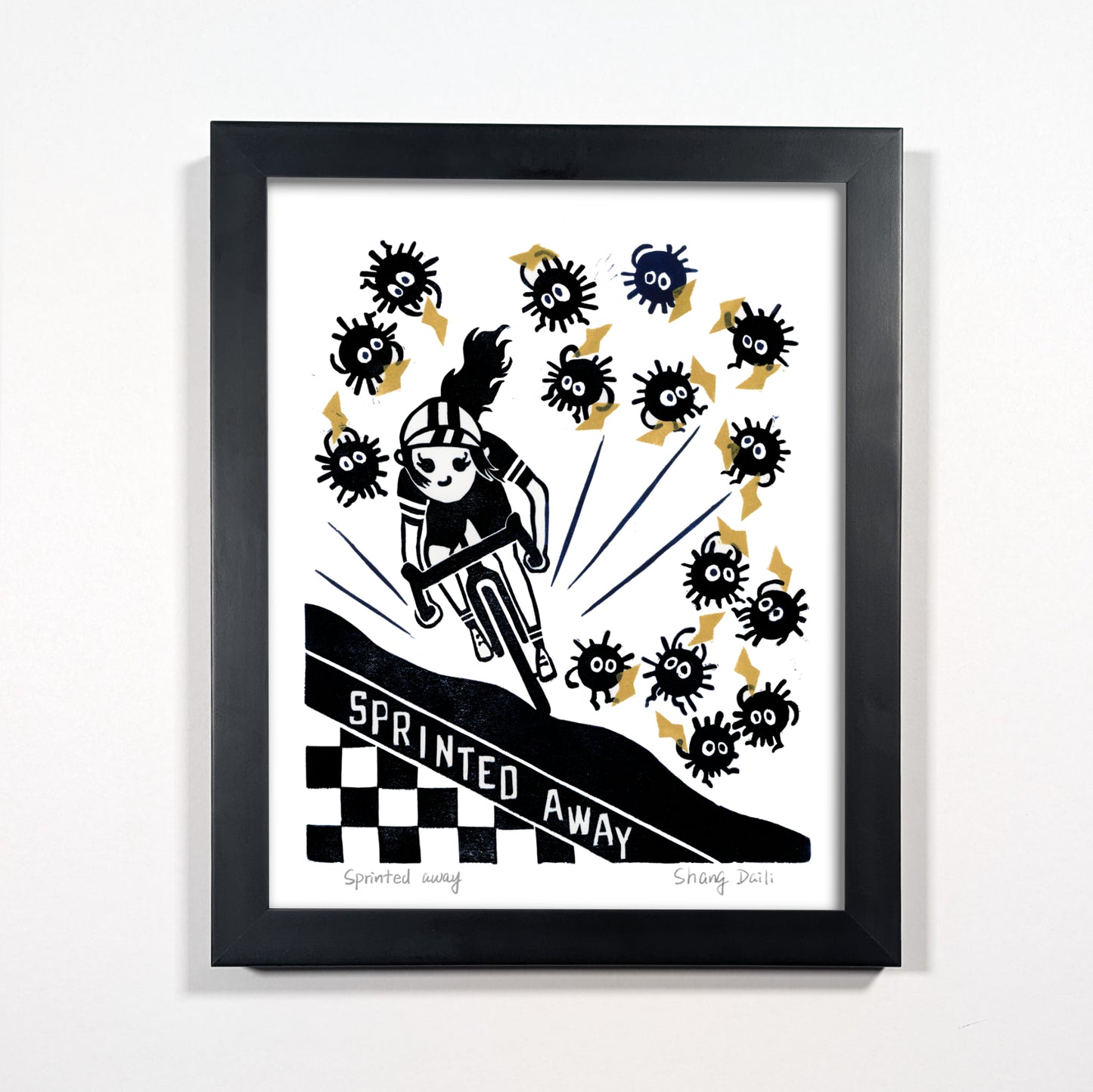 Cycling Art Print - Sprinted Away