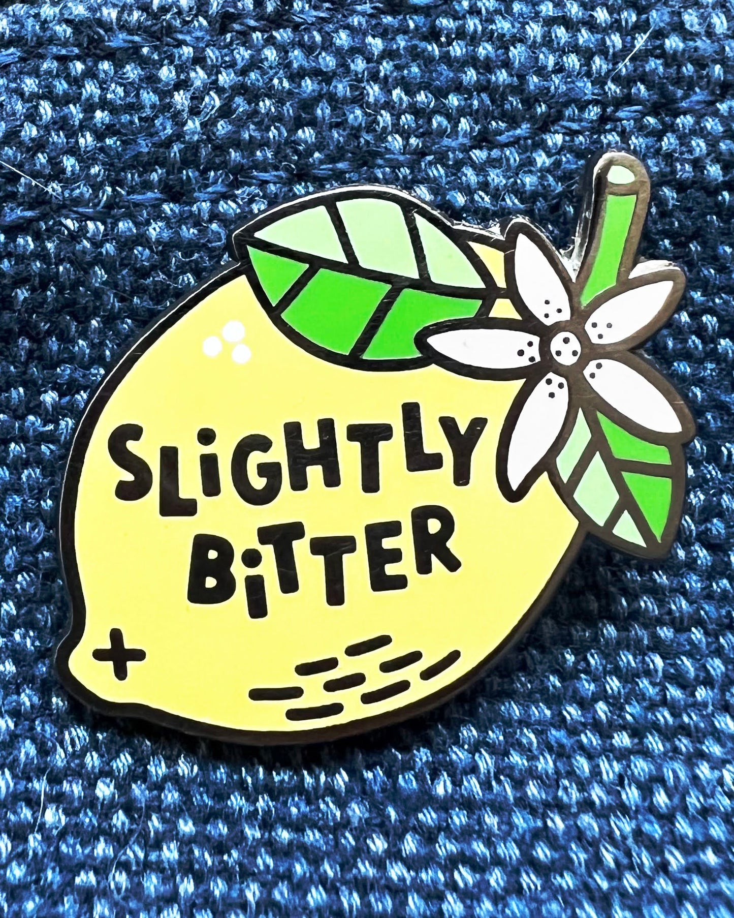 Cute Funny Lemon Enamel Pin - Slightly Bitter