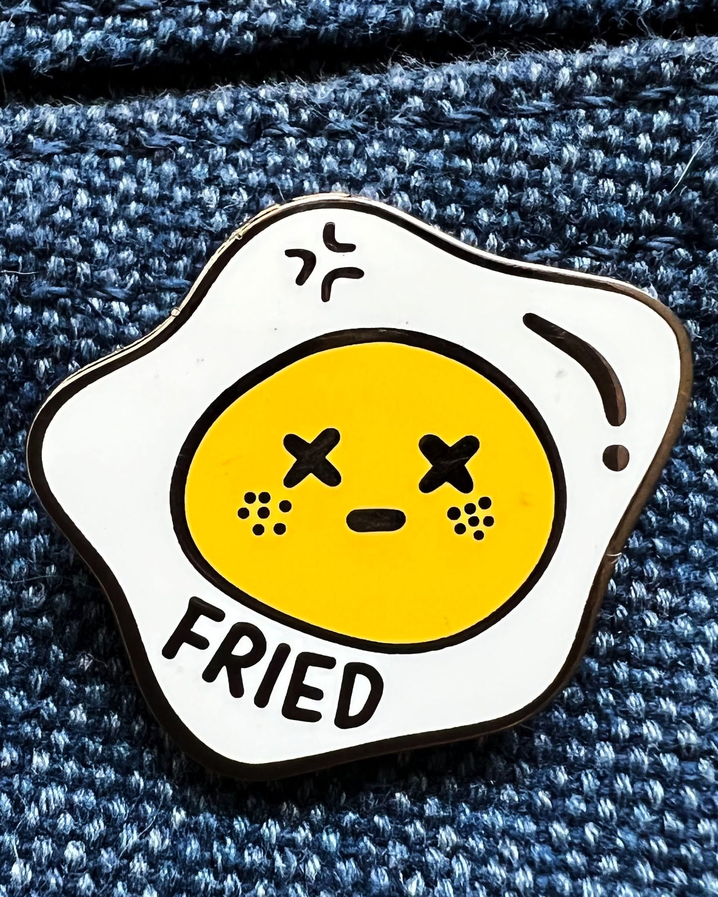 Cute Funny Egg Enamel Pin - Fried
