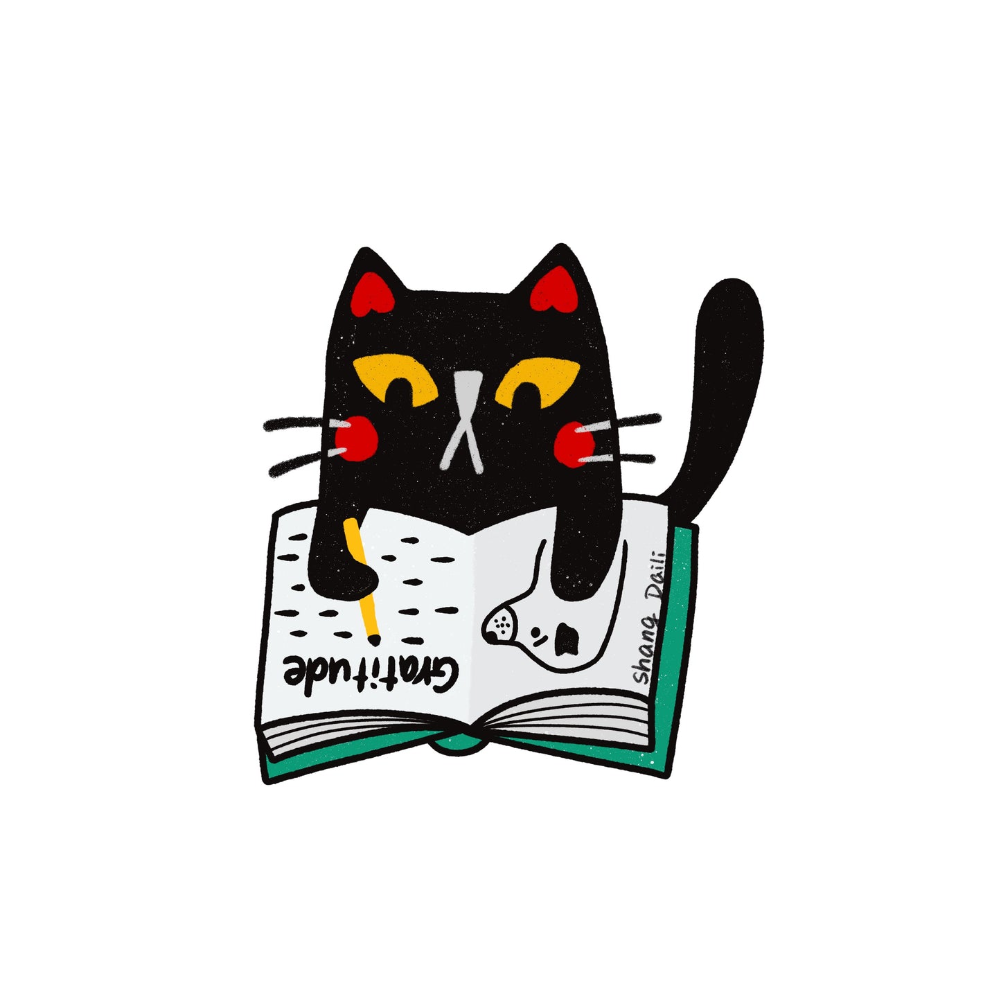 Cute Cat sticker - Gratitude Practice