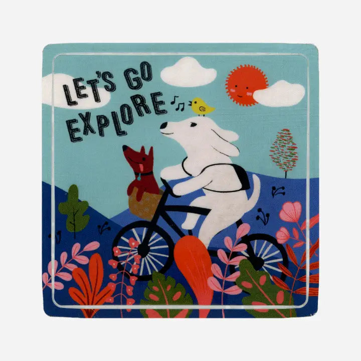 Cute Dog sticker - Let's Go Explore!