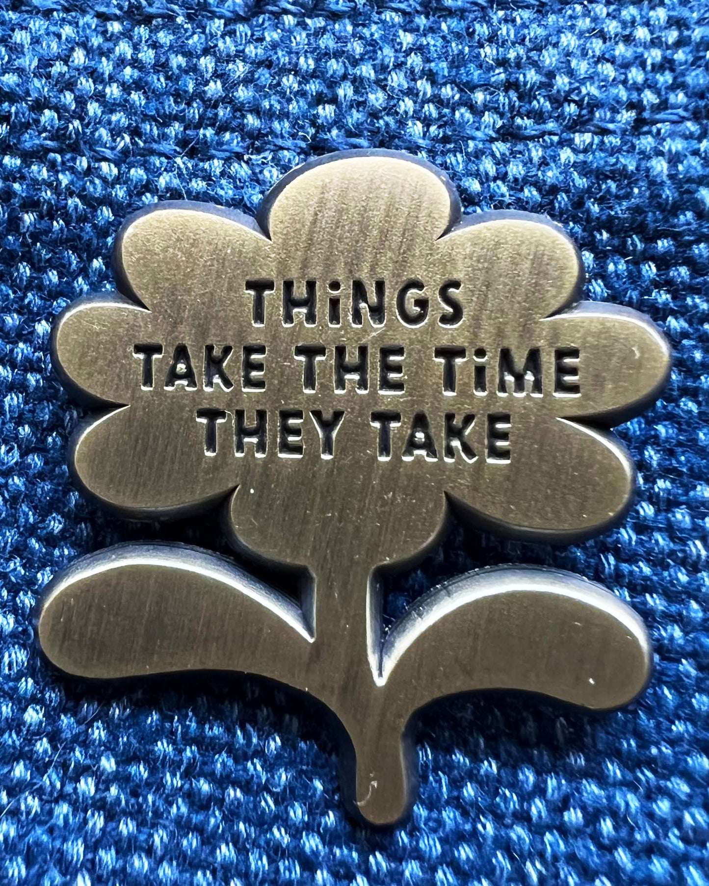 Cute Funny Inspirational Flower Enamel Pin