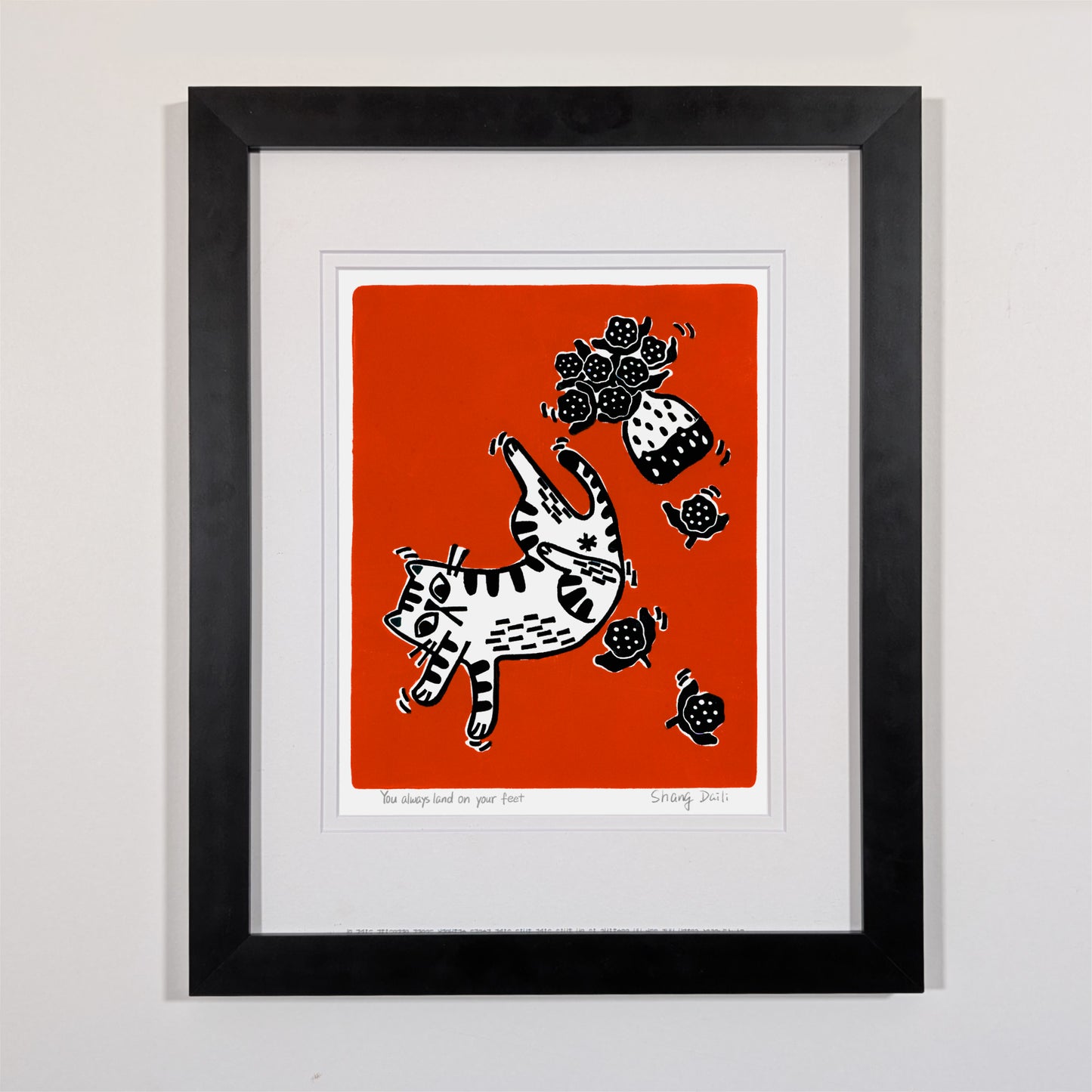 black wood frame, museum glass, double mat board