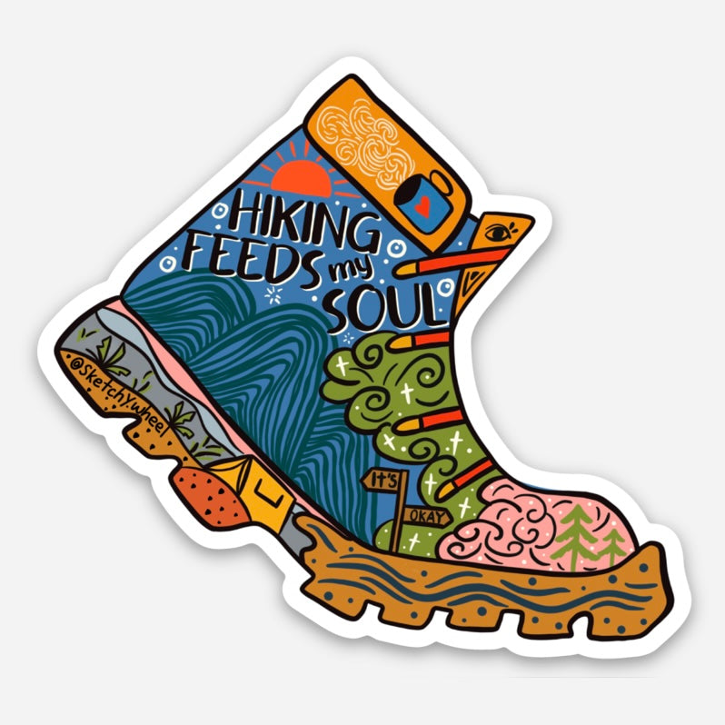 Hiking Feeds My Soul Sticker