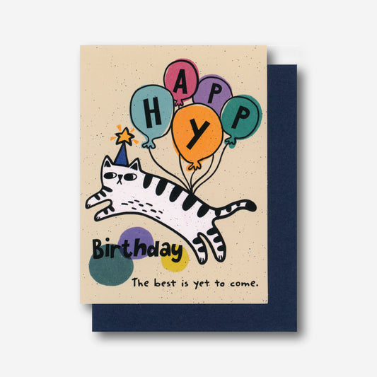 Cat Happy Birthday Greeting Card