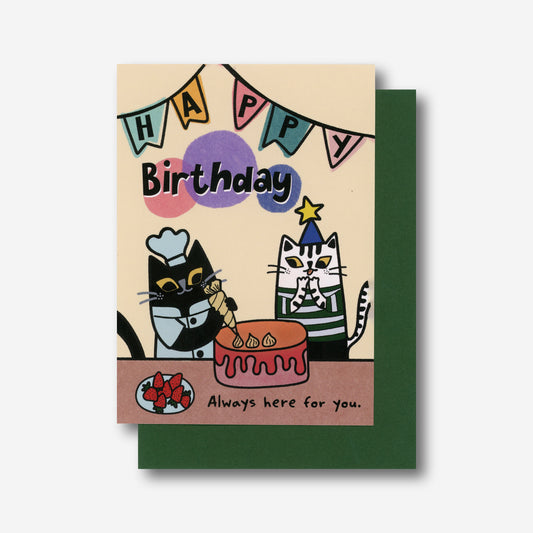 Cats Happy Birthday Greeting Card
