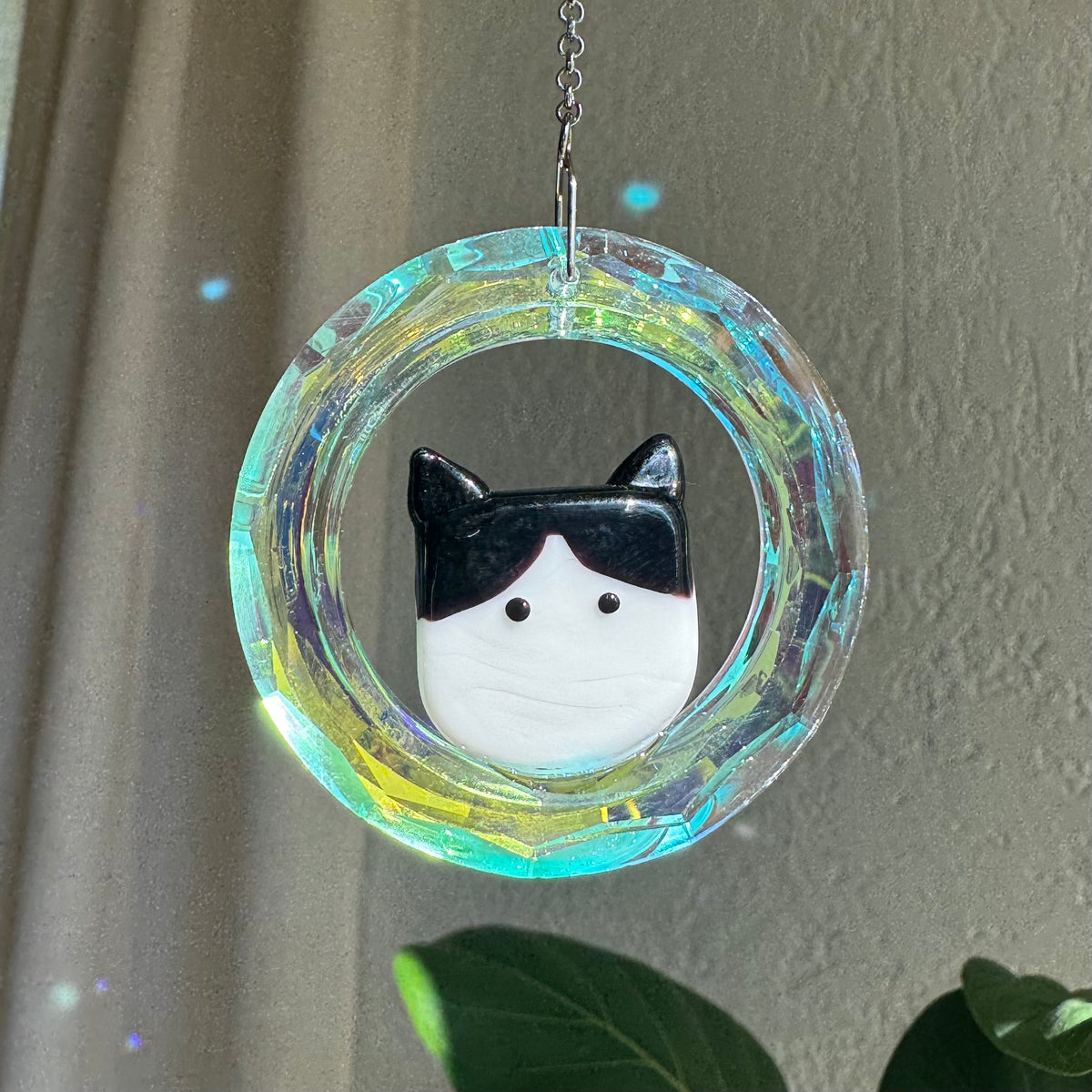 Cute Cat Glass Rainbow Maker/ Suncatcher