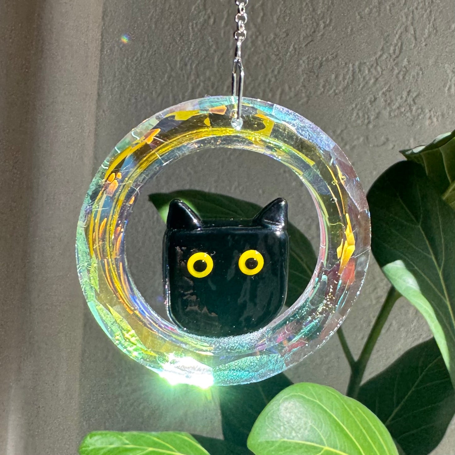 Cute Cat Glass Rainbow Maker/ Suncatcher