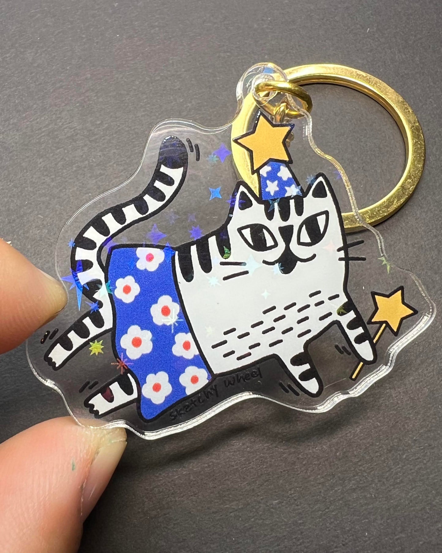 Cat Sticker Wizard Cat/ Party Cat