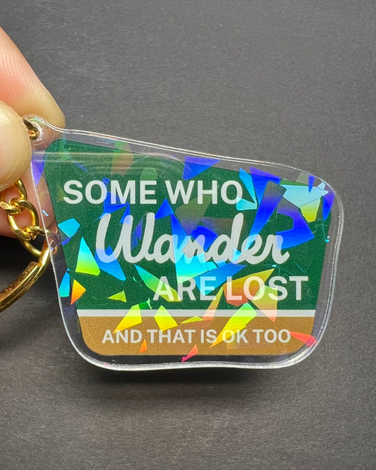 Cat Keychain - Wander often, wonder always