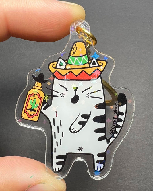 Cat Keychain - When life gives lemons