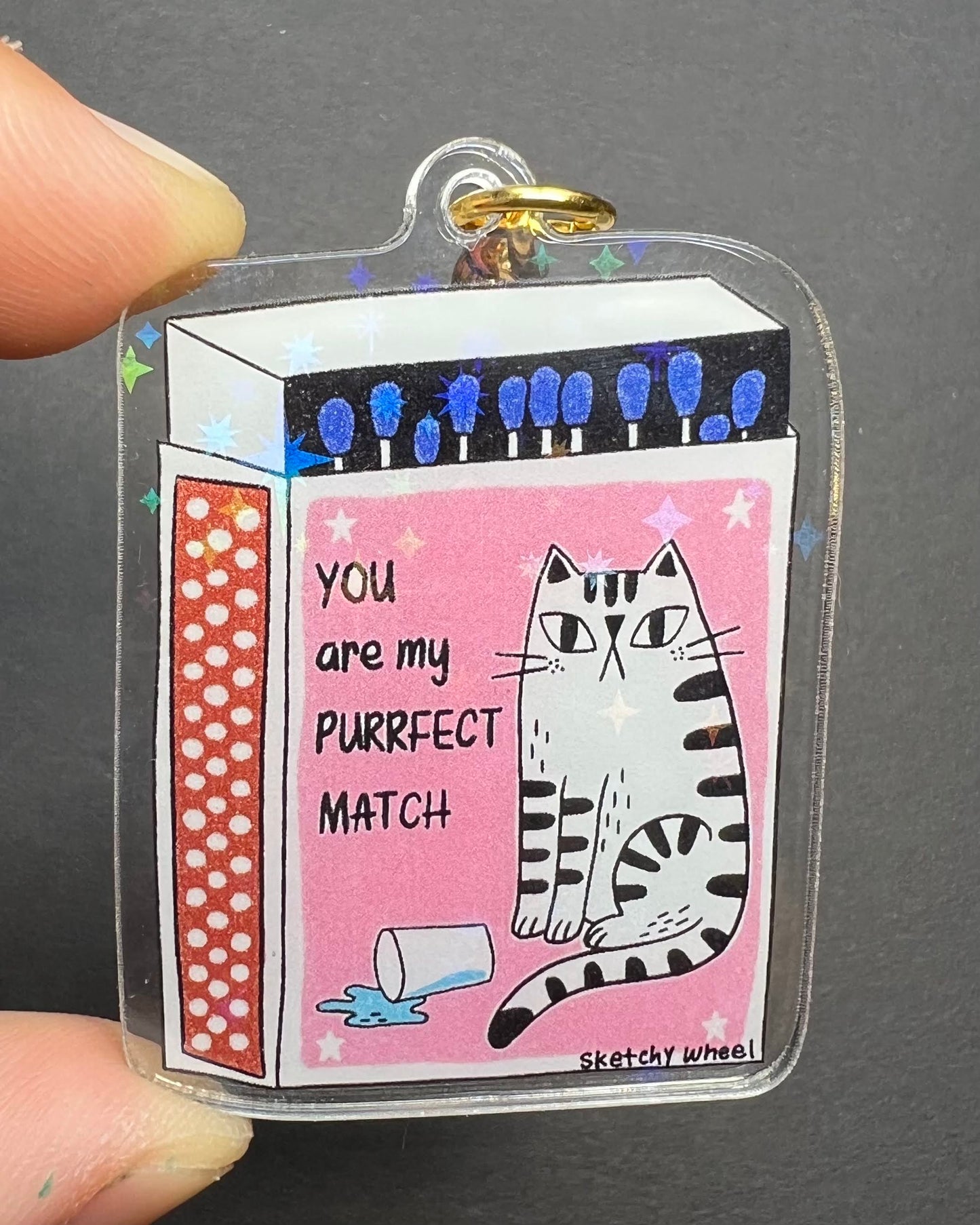 Cat Keychain - You are my perfect match