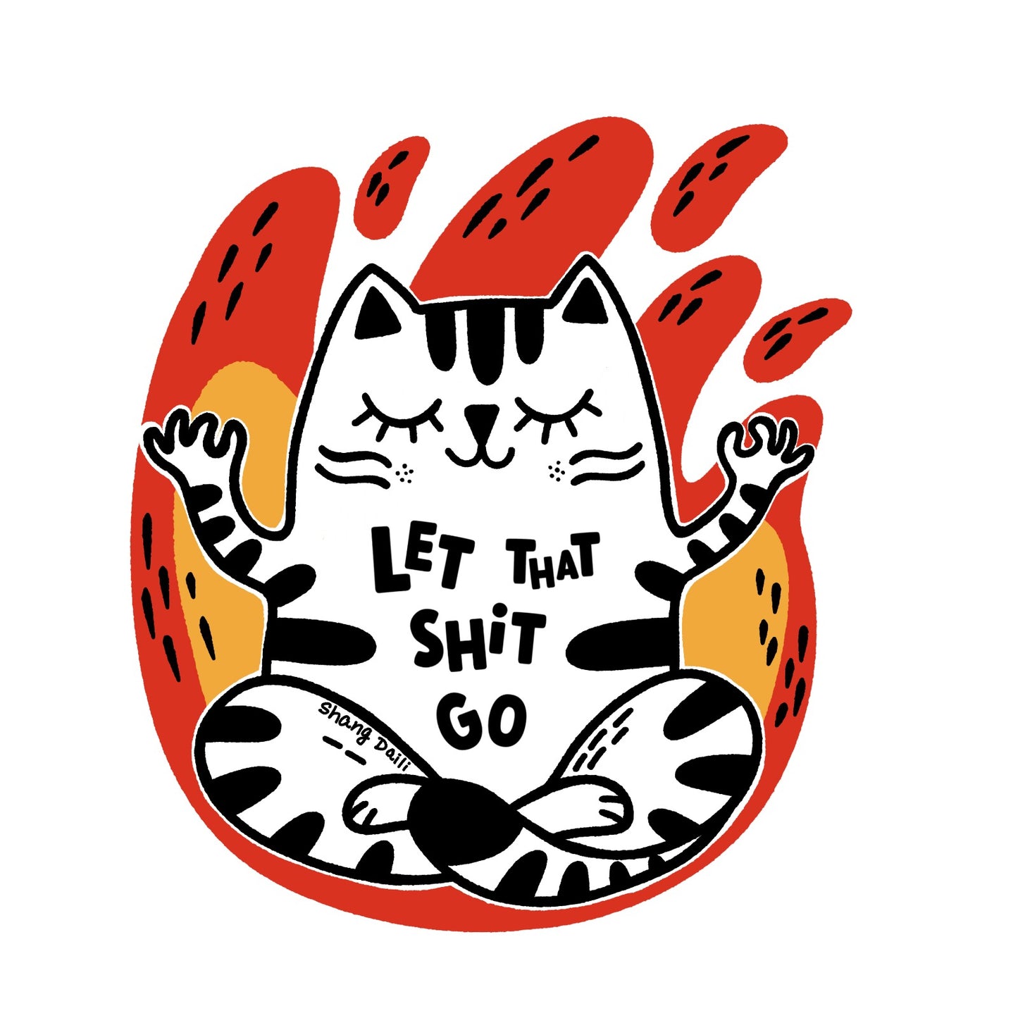Cat Sticker - Let That Shit Go