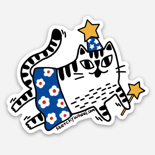 Cat Magnet - Wizard Cat/ Party Cat