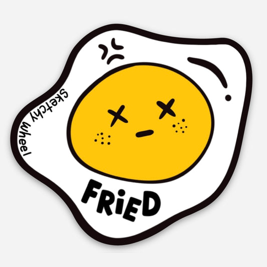 Cute Funny Egg Enamel Pin - Fried