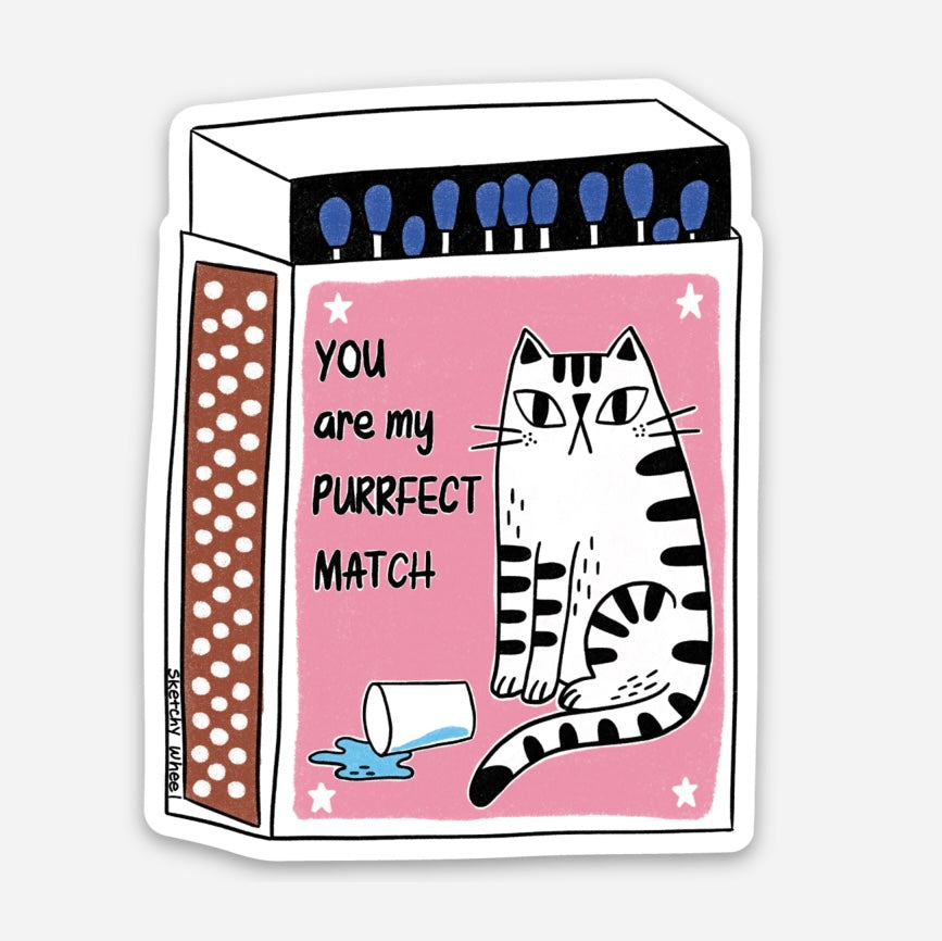Cat Sticker You are My Perfect Match